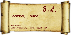 Bosznay Laura névjegykártya